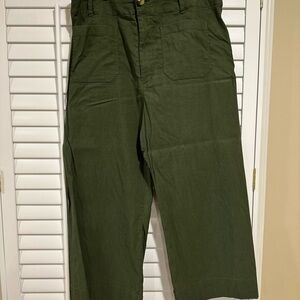 Anthropologie Colette Green Wide Leg Pants
